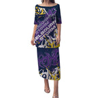 Personalized Melbourne Storm Rugby Puletasi Urban Street Graffiti Style - Distressed Splatter Elements