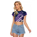 Personalized Melbourne Storm Rugby Raglan Cropped T Shirt Urban Street Graffiti Style - Distressed Splatter Elements