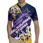 Personalized Melbourne Storm Rugby Rugby Jersey Urban Street Graffiti Style - Distressed Splatter Elements