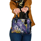 Personalized Melbourne Storm Rugby Shoulder Handbag Urban Street Graffiti Style - Distressed Splatter Elements