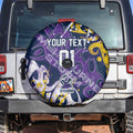Personalized Melbourne Storm Rugby Spare Tire Cover Urban Street Graffiti Style - Distressed Splatter Elements