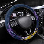 Melbourne Storm Rugby Steering Wheel Cover Urban Street Graffiti Style - Distressed Splatter Elements