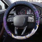 Melbourne Storm Rugby Steering Wheel Cover Urban Street Graffiti Style - Distressed Splatter Elements