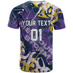 Personalized Melbourne Storm Rugby T Shirt Urban Street Graffiti Style - Distressed Splatter Elements