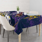 Personalized Melbourne Storm Rugby Tablecloth Urban Street Graffiti Style - Distressed Splatter Elements