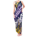 Personalized Melbourne Storm Rugby Tank Maxi Dress Urban Street Graffiti Style - Distressed Splatter Elements