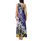 Personalized Melbourne Storm Rugby Tank Maxi Dress Urban Street Graffiti Style - Distressed Splatter Elements
