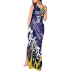 Personalized Melbourne Storm Rugby Tank Maxi Dress Urban Street Graffiti Style - Distressed Splatter Elements