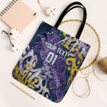 Personalized Melbourne Storm Rugby Tote Bag Urban Street Graffiti Style - Distressed Splatter Elements