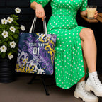 Personalized Melbourne Storm Rugby Tote Bag Urban Street Graffiti Style - Distressed Splatter Elements