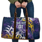 Personalized Melbourne Storm Rugby Travel Bag Urban Street Graffiti Style - Distressed Splatter Elements