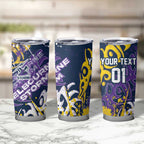 Personalized Melbourne Storm Rugby Tumbler Cup Urban Street Graffiti Style - Distressed Splatter Elements
