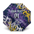 Personalized Melbourne Storm Rugby Umbrella Urban Street Graffiti Style - Distressed Splatter Elements