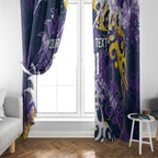 Personalized Melbourne Storm Rugby Window Curtain Urban Street Graffiti Style - Distressed Splatter Elements