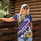 Personalized Melbourne Storm Rugby Women Polo Shirt Urban Street Graffiti Style - Distressed Splatter Elements