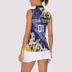 Personalized Melbourne Storm Rugby Women Sleeveless Polo Shirt Urban Street Graffiti Style - Distressed Splatter Elements