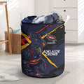 Adelaide Football Club Laundry Basket Crows Muscular Mascot Graphic - Abstract Paint Splatter Art