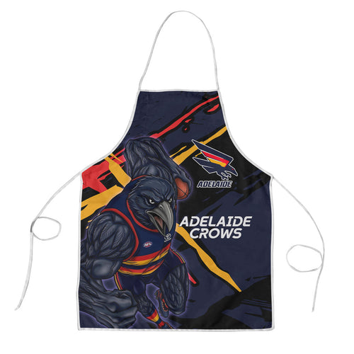 Adelaide Football Club Apron Crows Muscular Mascot Graphic - Abstract Paint Splatter Art