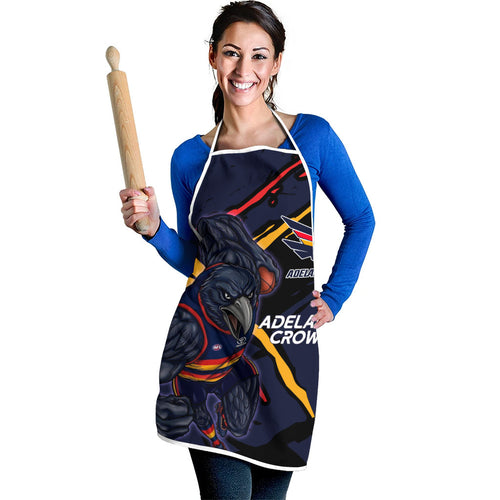 Adelaide Football Club Apron Crows Muscular Mascot Graphic - Abstract Paint Splatter Art