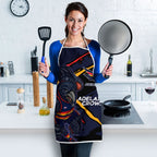 Adelaide Football Club Apron Crows Muscular Mascot Graphic - Abstract Paint Splatter Art