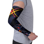 Adelaide Football Club Arm Sleeves Crows Muscular Mascot Graphic - Abstract Paint Splatter Art