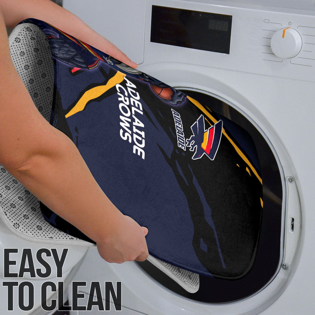 Adelaide Football Club Bathroom Set Crows Muscular Mascot Graphic - Abstract Paint Splatter Art