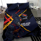 Adelaide Football Club Bedding Set Crows Muscular Mascot Graphic - Abstract Paint Splatter Art