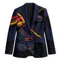 Adelaide Football Club Blazer Crows Muscular Mascot Graphic - Abstract Paint Splatter Art