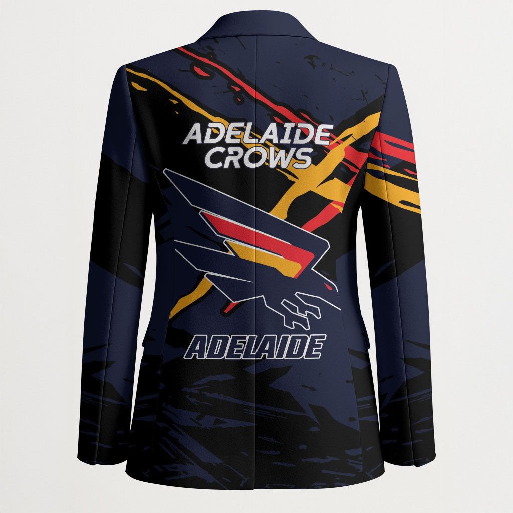 Adelaide Football Club Blazer Crows Muscular Mascot Graphic - Abstract Paint Splatter Art