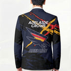 Adelaide Football Club Blazer Crows Muscular Mascot Graphic - Abstract Paint Splatter Art