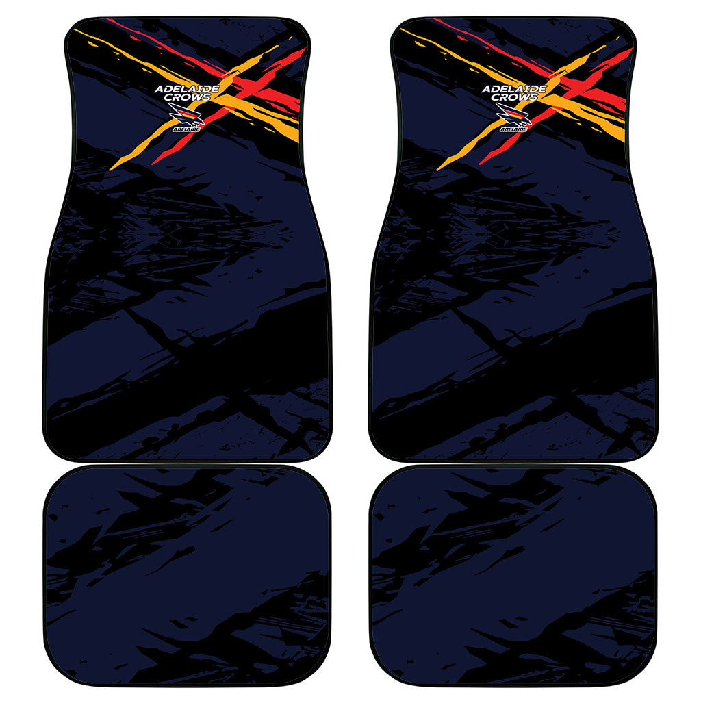 Adelaide Football Club Car Mats Crows Muscular Mascot Graphic - Abstract Paint Splatter Art