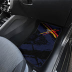 Adelaide Football Club Car Mats Crows Muscular Mascot Graphic - Abstract Paint Splatter Art