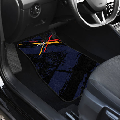 Adelaide Football Club Car Mats Crows Muscular Mascot Graphic - Abstract Paint Splatter Art