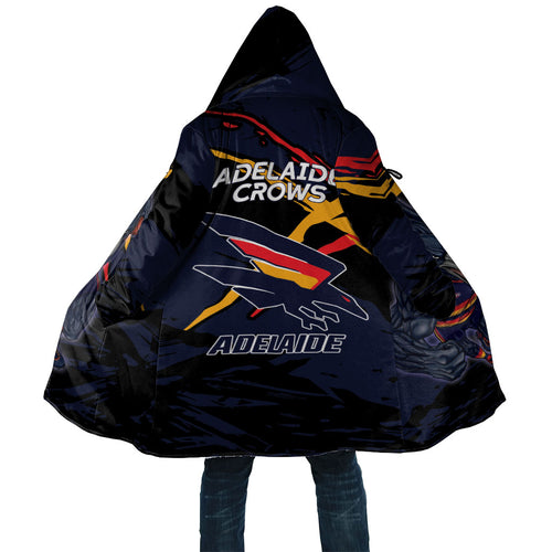 Adelaide Football Club Cloak Crows Muscular Mascot Graphic - Abstract Paint Splatter Art