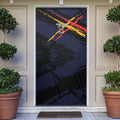 Adelaide Football Club Door Cover Crows Muscular Mascot Graphic - Abstract Paint Splatter Art