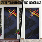 Adelaide Football Club Door Cover Crows Muscular Mascot Graphic - Abstract Paint Splatter Art