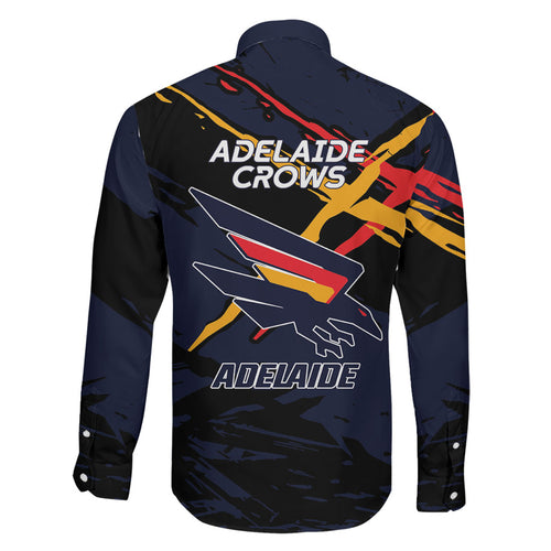 Adelaide Football Club Family Matching Tank Maxi Dress and Hawaiian Shirt Crows Muscular Mascot Graphic - Abstract Paint Splatter Art