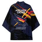 Adelaide Football Club Kimono Crows Muscular Mascot Graphic - Abstract Paint Splatter Art
