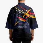 Adelaide Football Club Kimono Crows Muscular Mascot Graphic - Abstract Paint Splatter Art