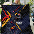 Adelaide Football Club Quilt Crows Muscular Mascot Graphic - Abstract Paint Splatter Art