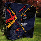 Adelaide Football Club Quilt Crows Muscular Mascot Graphic - Abstract Paint Splatter Art