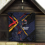 Adelaide Football Club Quilt Crows Muscular Mascot Graphic - Abstract Paint Splatter Art