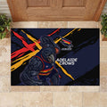 Adelaide Football Club Rubber Doormat Crows Muscular Mascot Graphic - Abstract Paint Splatter Art