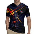Adelaide Football Club Rugby Jersey Crows Muscular Mascot Graphic - Abstract Paint Splatter Art