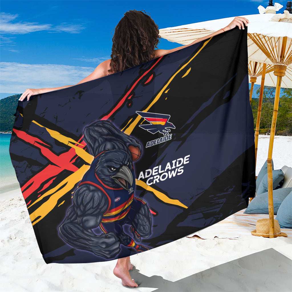 Adelaide Football Club Sarong Crows Muscular Mascot Graphic - Abstract Paint Splatter Art