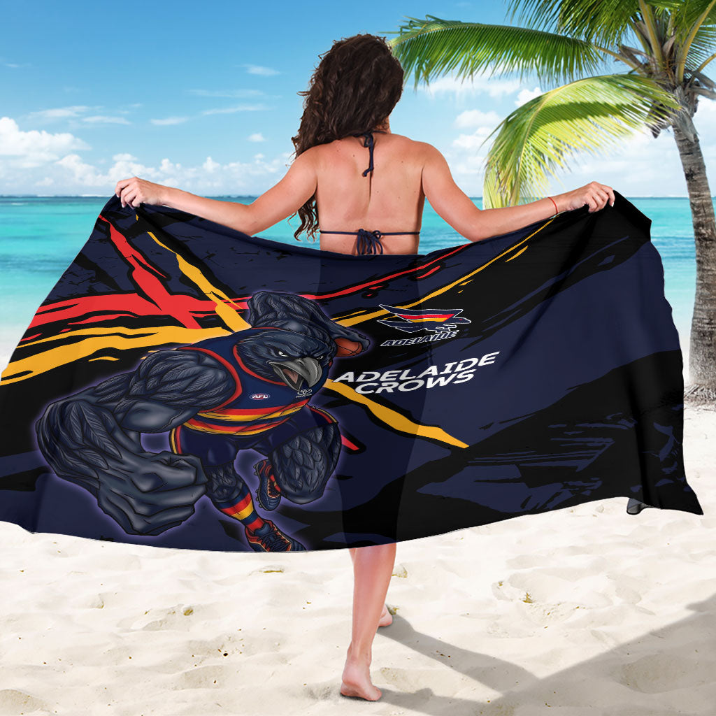 Adelaide Football Club Sarong Crows Muscular Mascot Graphic - Abstract Paint Splatter Art