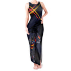 Adelaide Football Club Tank Maxi Dress Crows Muscular Mascot Graphic - Abstract Paint Splatter Art
