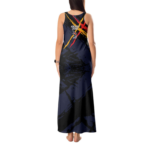 Adelaide Football Club Tank Maxi Dress Crows Muscular Mascot Graphic - Abstract Paint Splatter Art