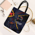 Adelaide Football Club Tote Bag Crows Muscular Mascot Graphic - Abstract Paint Splatter Art