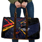 Adelaide Football Club Travel Bag Crows Muscular Mascot Graphic - Abstract Paint Splatter Art